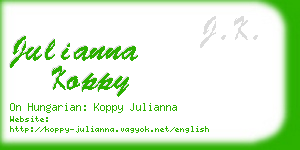 julianna koppy business card